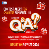 Q&A Contest For CMA Inter Aspirants 2024! 🎉