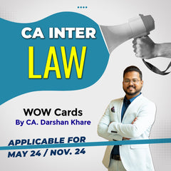 CA INTERMEDIATE NEW GROUP I LAW WOW CARDS BY CA DARSHAN KHARE