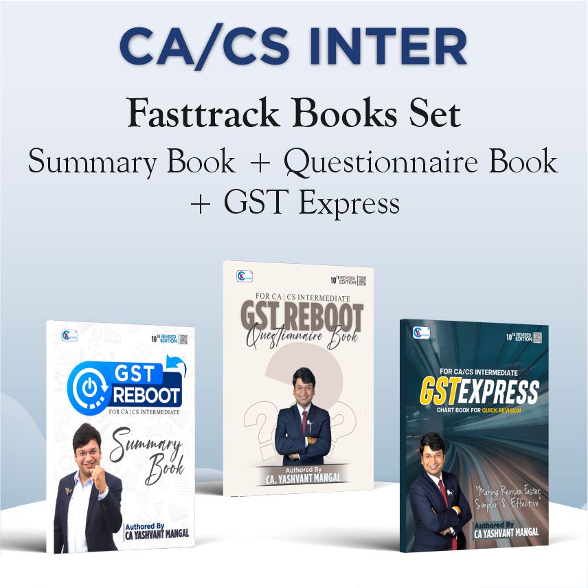 CA Inter GST Fasttrack Books Set By CA Yashvant Mangal - For Sept. 25 & Jan. 26