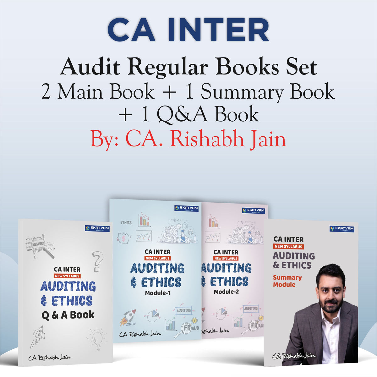 CA INTER AUDIT REGULAR BOOKS SET BY CA RISHABH JAIN FOR MAY 25 And SEP. 25