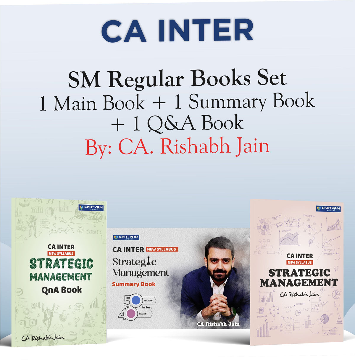 CA INTER SM REGULAR BOOKS SET BY CA RISHABH JAIN FOR MAY 25 / SEP. 25