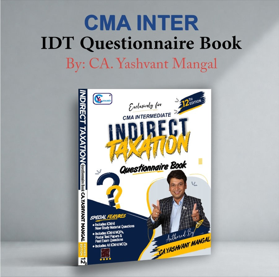 CMA INTER - Questionnaire + MCQs Book By CA Yashvant Mangal For Dec. 26 & Onwards