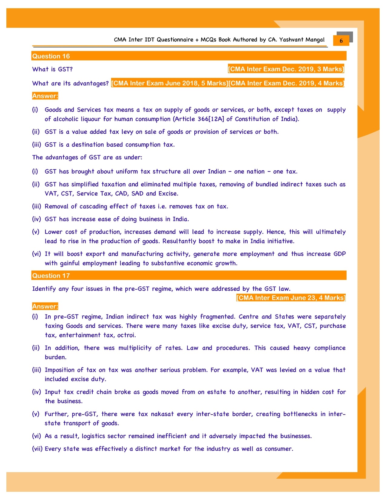 Q&A Contest For CMA Inter Aspirants 2024! 🎉