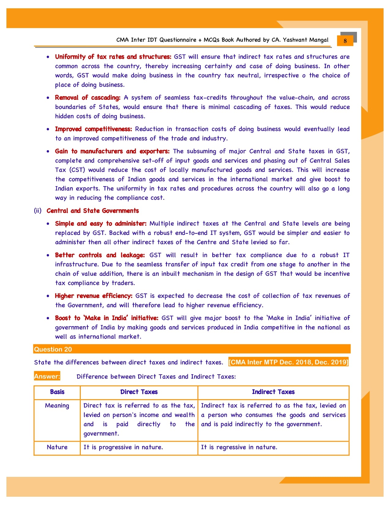 Q&A Contest For CMA Inter Aspirants 2024! 🎉