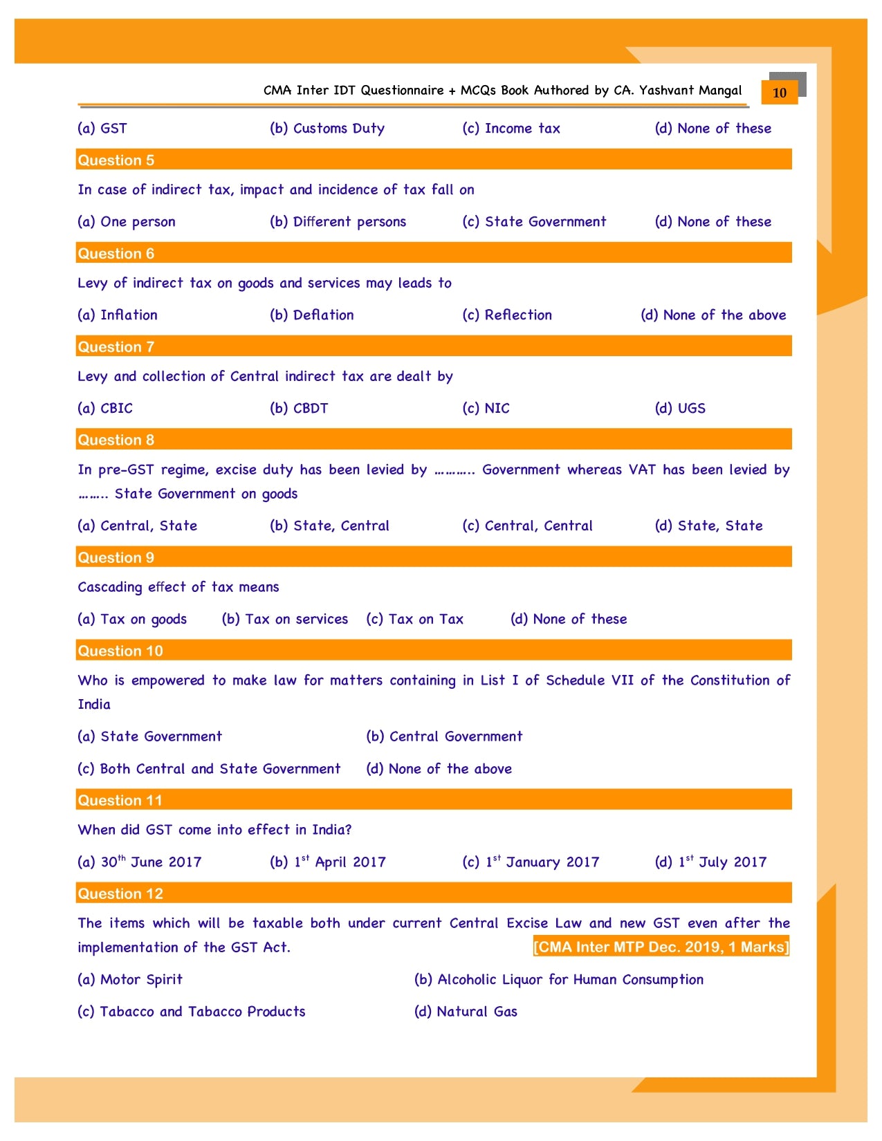 Q&A Contest For CMA Inter Aspirants 2024! 🎉