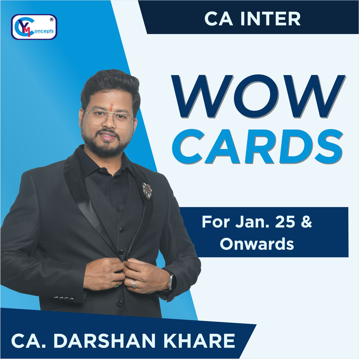 CA INTERMEDIATE NEW GROUP I LAW WOW CARDS BY CA DARSHAN KHARE