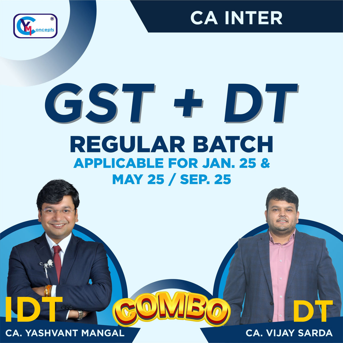 CA Inter - DT + GST Regular New Syllabus Combo Lectures By - VS_YM