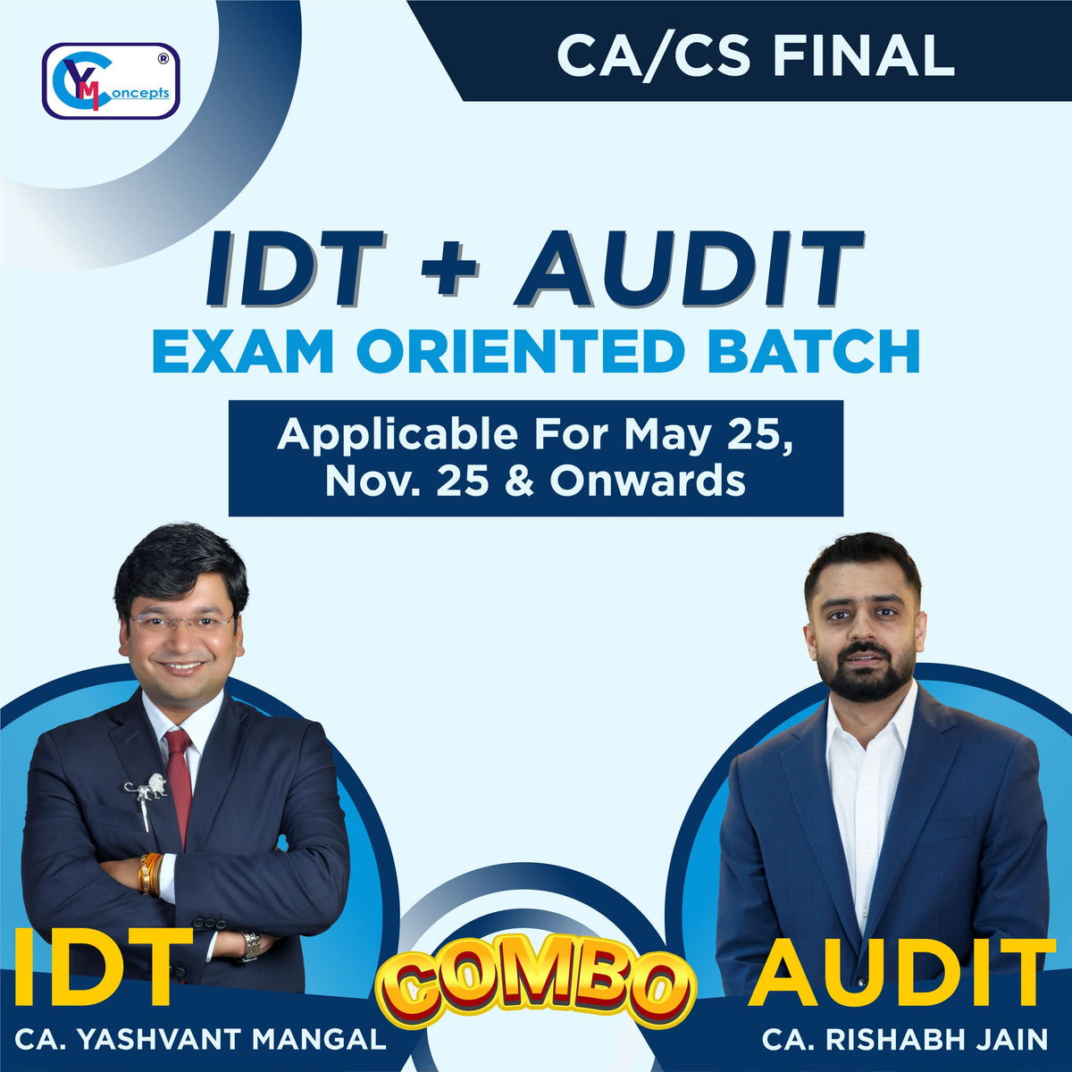 CA Final - IDT Exam Oriented & Audit Exam Oriented Combo By CA Y.M. And CA R.J. - For May 25 And Onwards