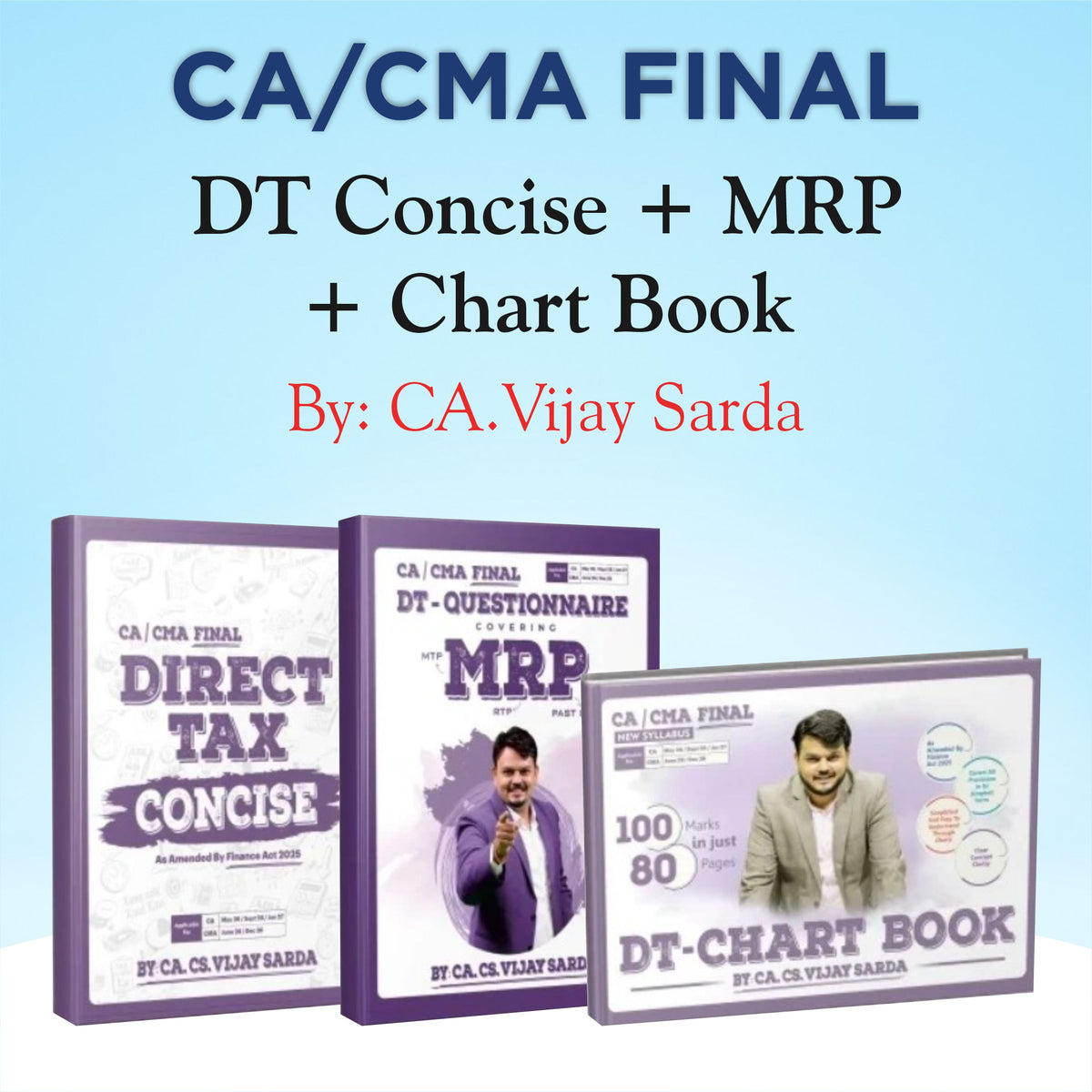 CA/CMA Final Direct Tax Books Set By CA Vijay Sarda For May 26, Sep. 26 & Jan. 27