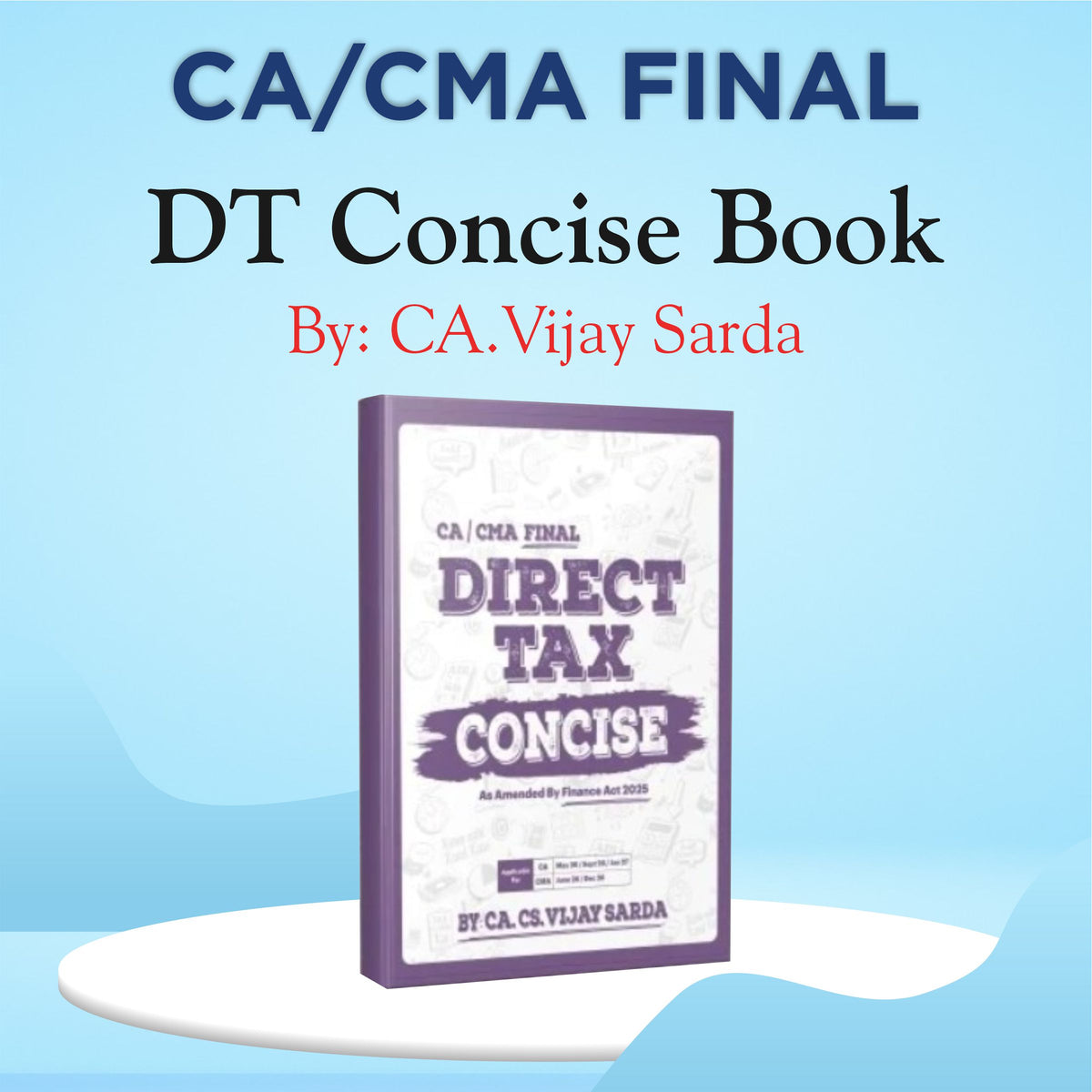 CA Final Direct Tax Concise Book By CA Vijay Sarda For May 26, Sep. 26 & Jan. 27