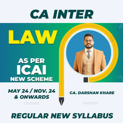 CA INTER - LAW REGULAR NEW SYLLABUS BY - CA. DARSHAN KHARE - For May 24 & Nov. 24
