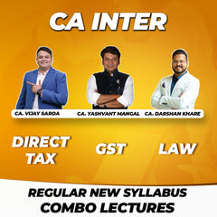 CA Inter - DT + GST + LAW Regular New Syllabus Combo Lectures By - VS_YM_DK - Sep. 24 / Jan. 25