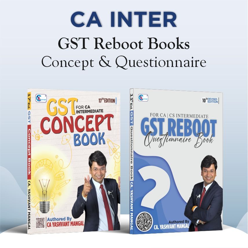 CA Inter GST Concept Book & Questionnaire Book Combo For May 26 & Sep. 26
