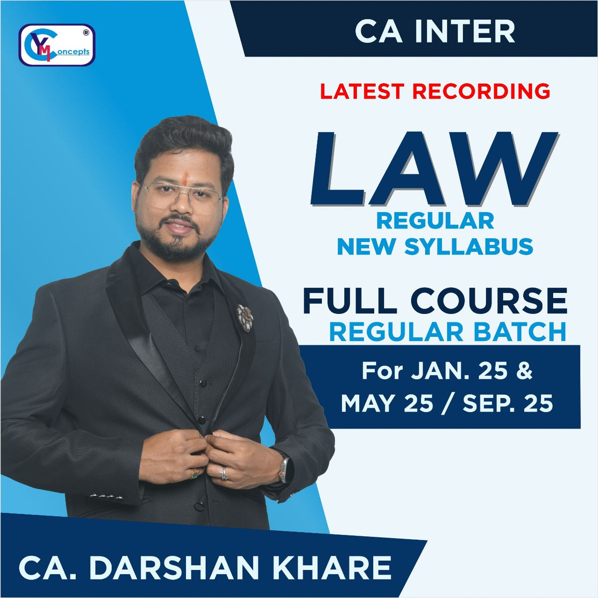 CA INTER - LAW REGULAR NEW SYLLABUS BY - CA. DARSHAN KHARE