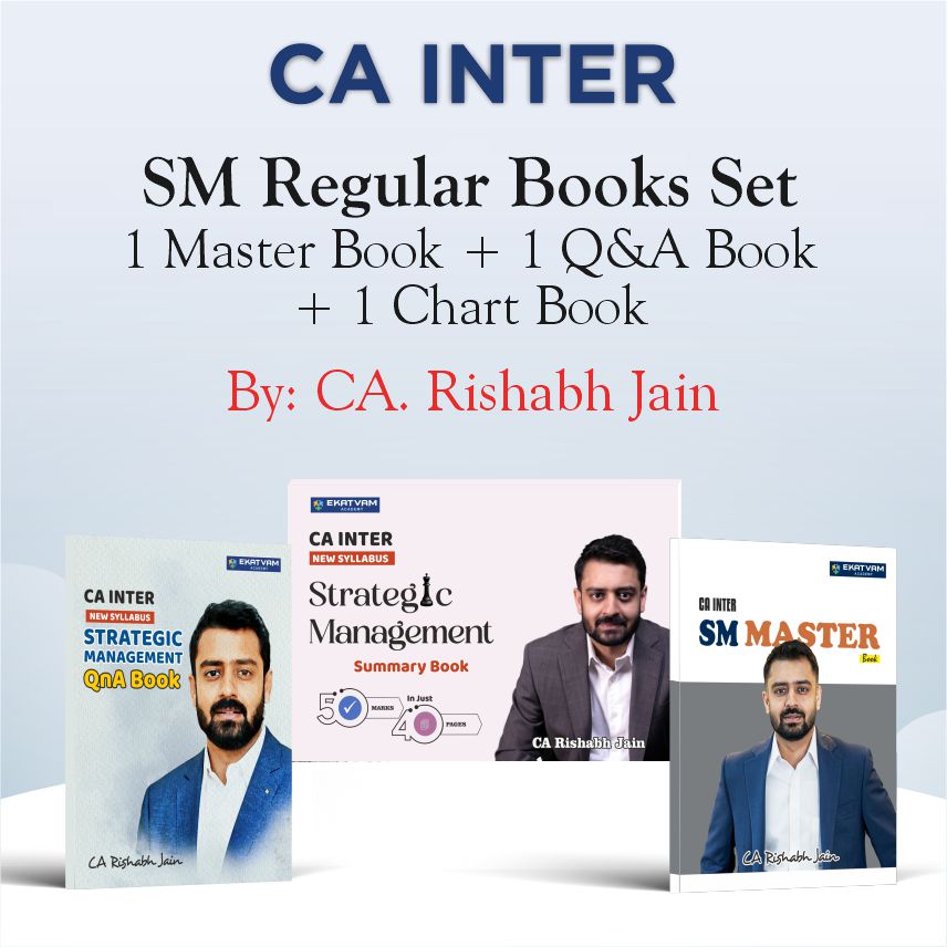 CA INTER SM REGULAR BOOKS SET BY CA RISHABH JAIN FOR SEP. 25, JAN. 26, MAY 26 & ONWARDS