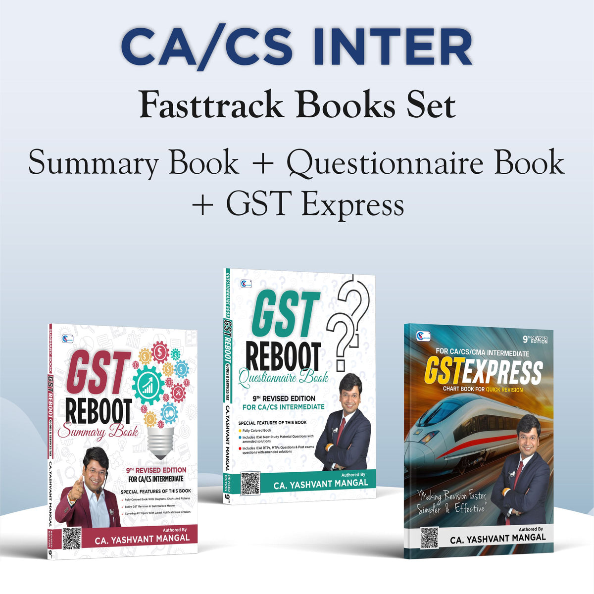 CA Inter GST Fasttrack Books Set By CA Yashvant Mangal - For May 25 / Sept. 25 & Onwards